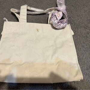 Victoria's Secret Cream and Tan Tote Bag